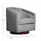 Flash Furniture Dean Club Style Commercial Barrel Accent Armchair Metal Base, Gray Fabric Upholstery BS-AC22-064-GRY-GG - alternate 6